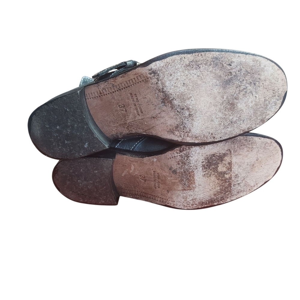Steven by Steve Madden Italian Leather Buckle Moto Ankle Boots 37 Made in Italy - Picture 13 of 15